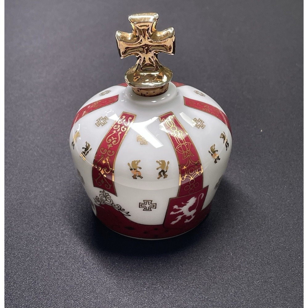 Vintage 70s Limoges France Sempe' Henri IV Mini Decanter Bottle 22k Gold Accents